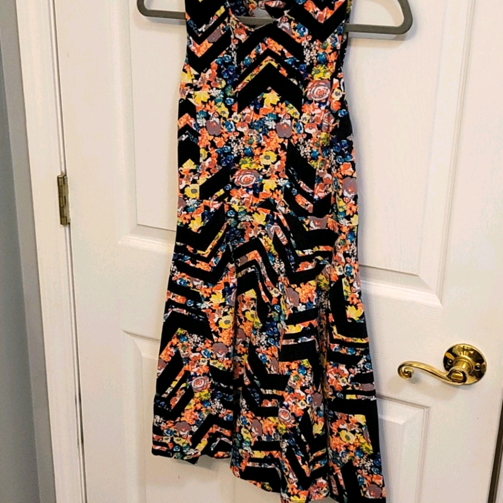 Floral and Chevron dress
